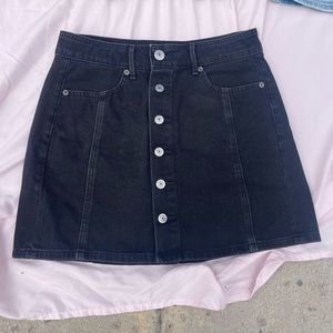 American Eagle Black Denim Skirt